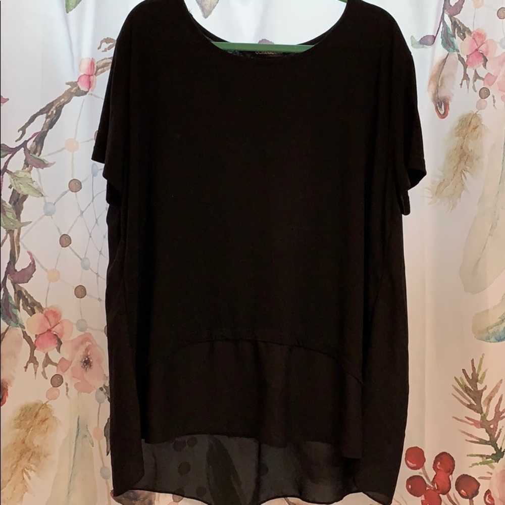 Cotton chiffon t shirt